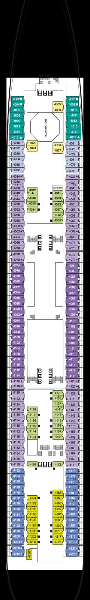 Deck plan for Queen Mary 2