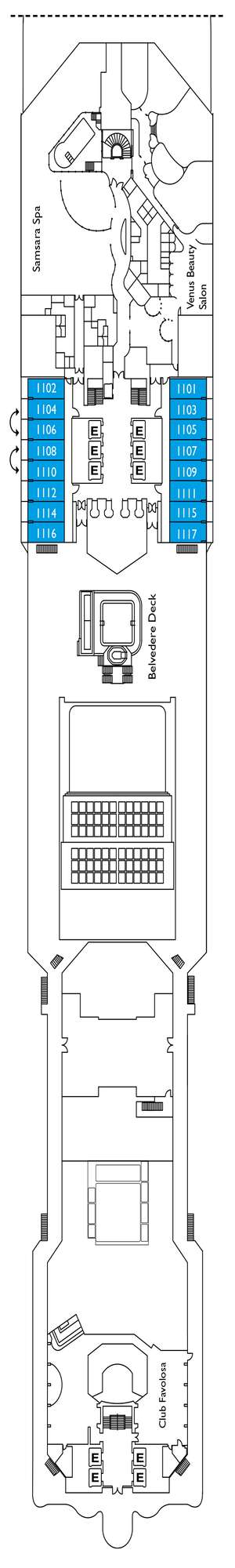 Deck plan for Costa Favolosa