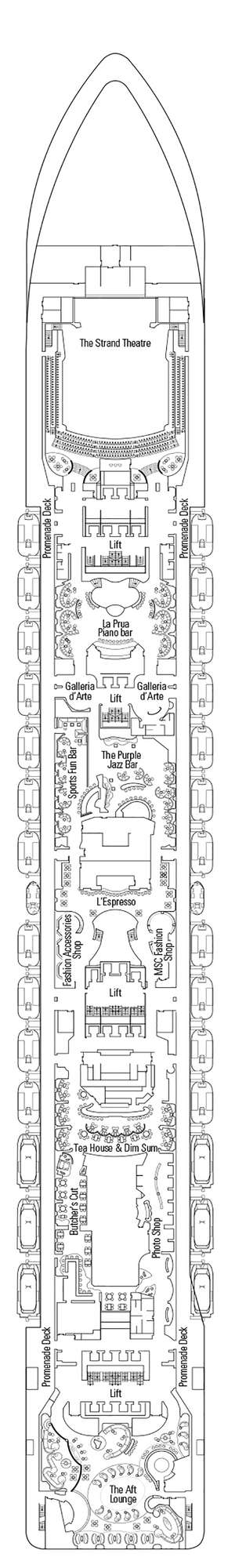 Deck plan for MSC Splendida