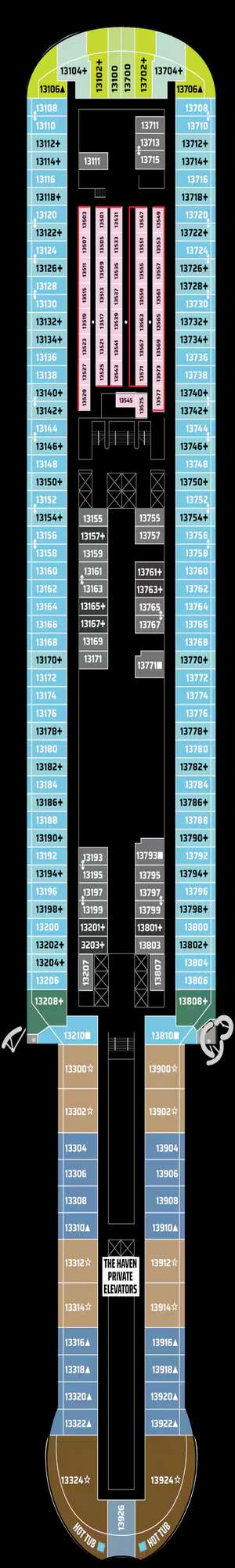 Deck plan for Norwegian Viva