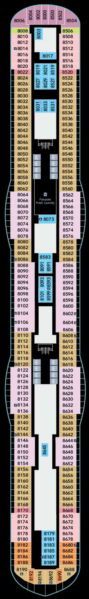 Deck plan for Disney Destiny