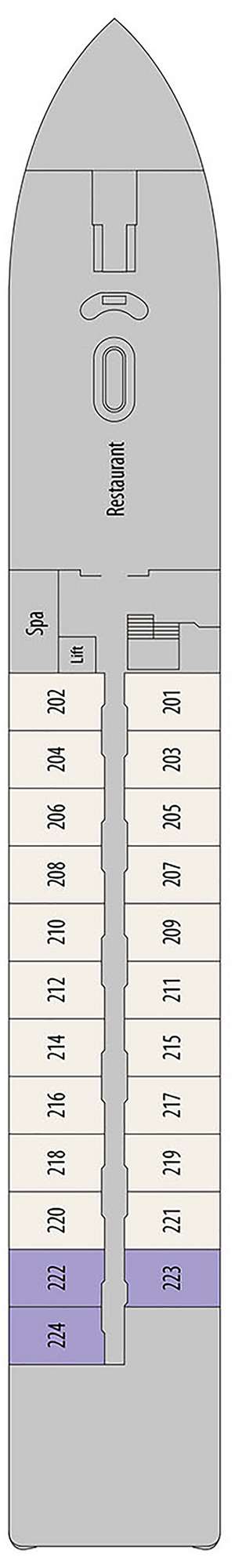 Deck plan for MS Douro Elegance