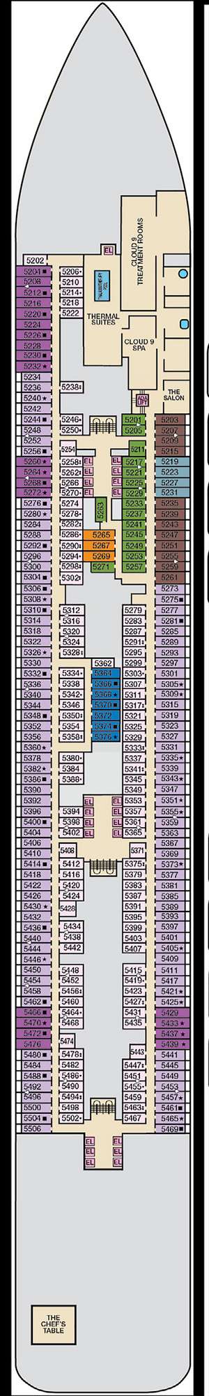 Deck plan for Carnival Celebration