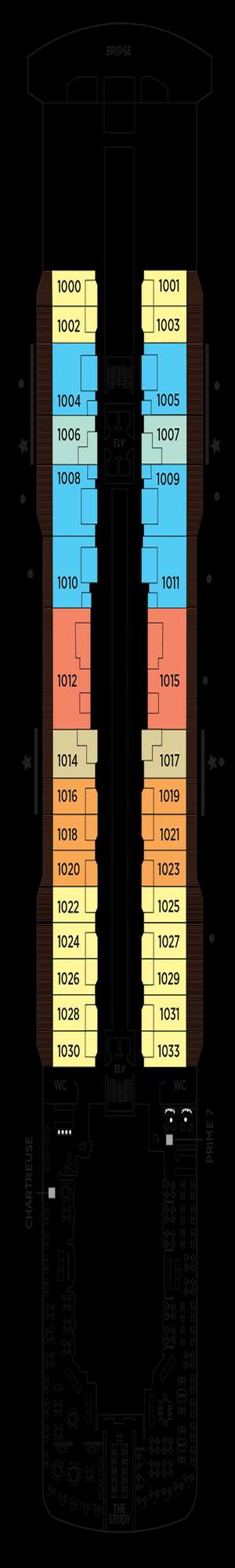 Deck plan for Regent Seven Seas Grandeur