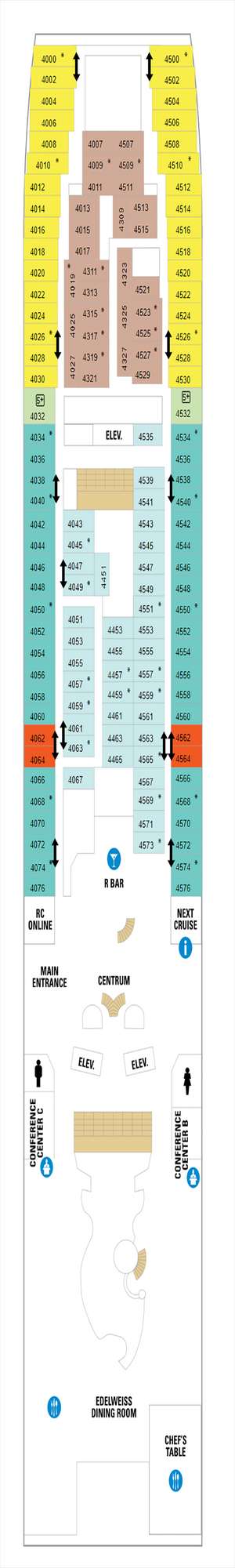 Deck plan for Rhapsody of the Seas