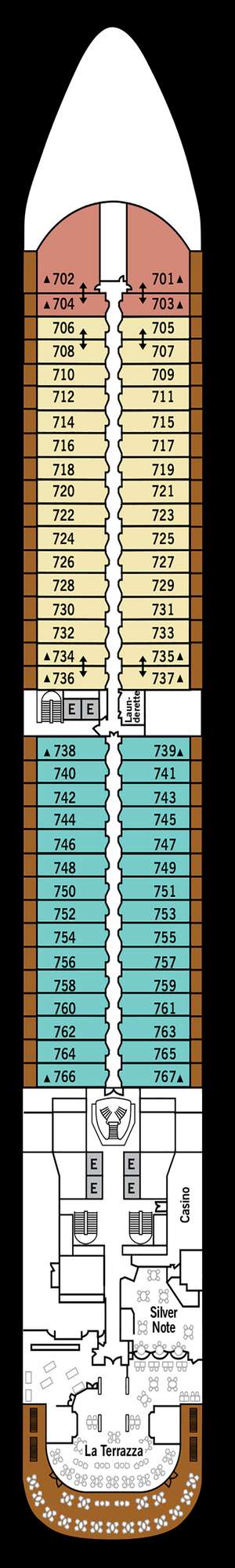 Deck plan for Silver Muse