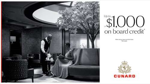 Cunard Spring 26 - IG promotional banner