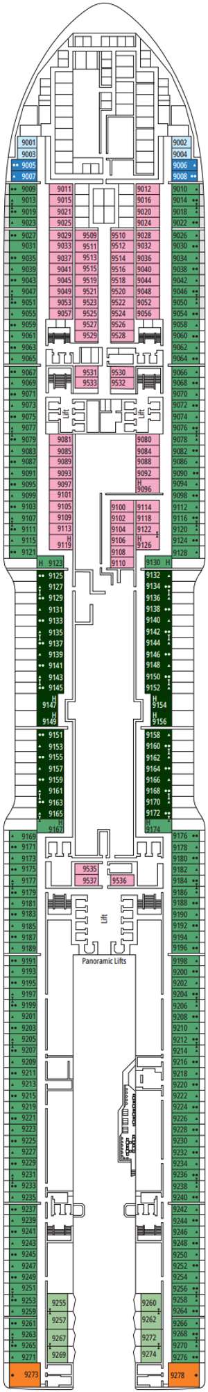 Deck plan for MSC World Atlantic