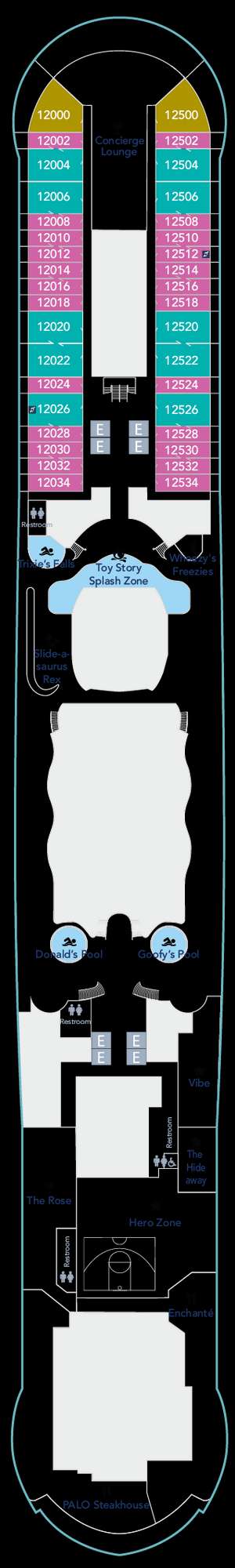 Deck plan for Disney Destiny