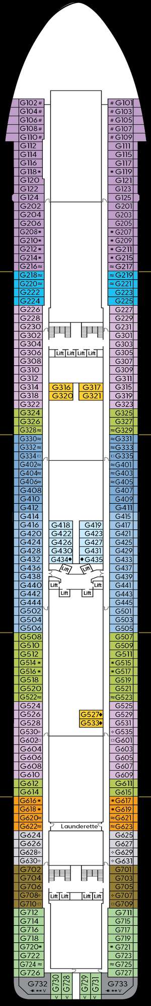 Deck plan for Britannia