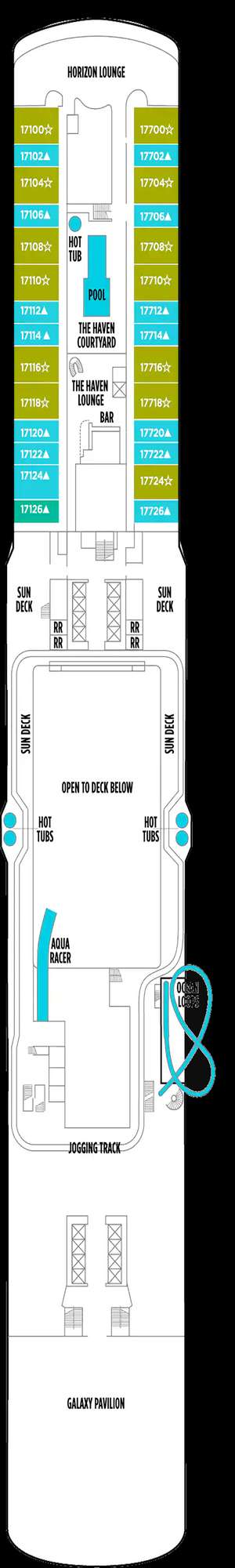 Deck plan for Norwegian Bliss