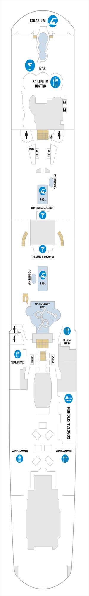 Deck plan for Odyssey of the Seas