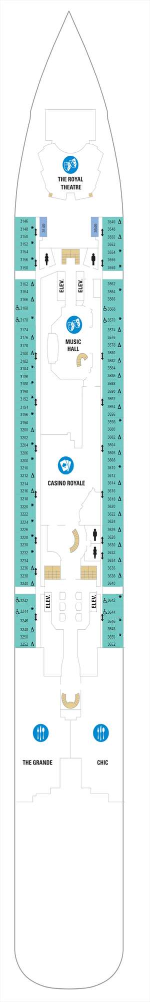 Deck plan for Quantum of the Seas