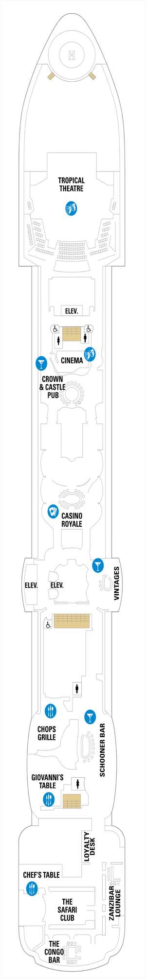 Deck plan for Serenade of the Seas