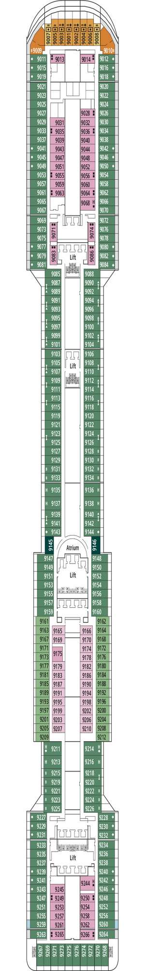 Deck plan for MSC Preziosa