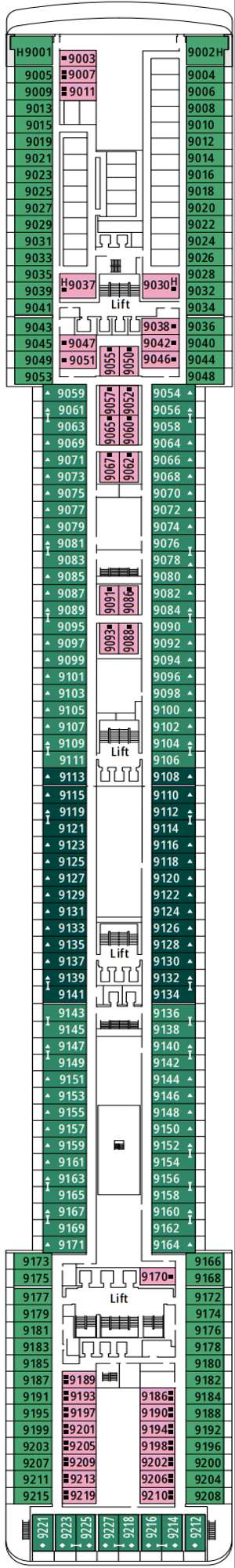 Deck plan for MSC Poesia