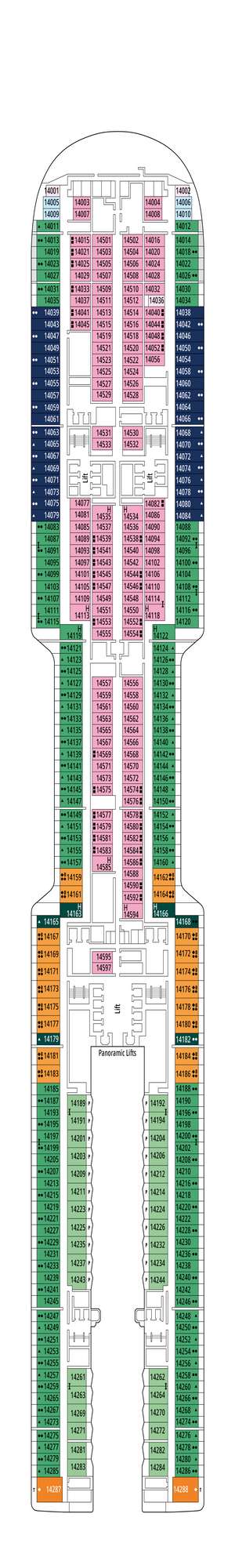 Deck plan for MSC World Asia