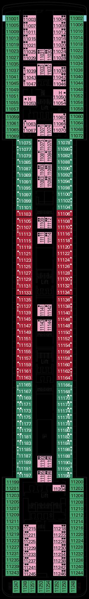 Deck plan for MSC Orchestra