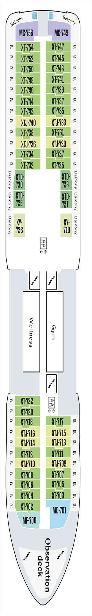 Deck plan for MS Roald Amundsen