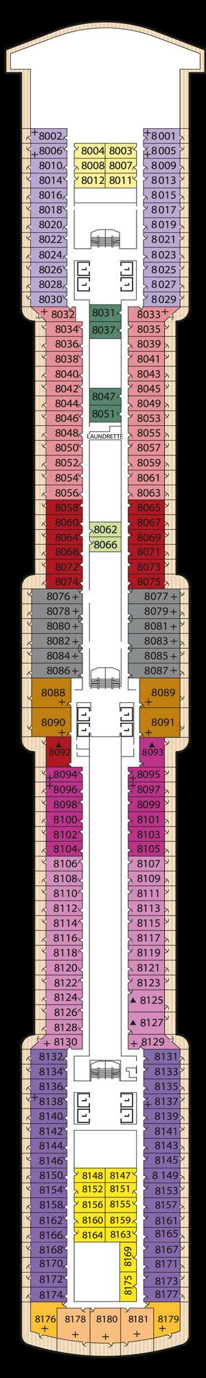 Deck plan for Queen Elizabeth