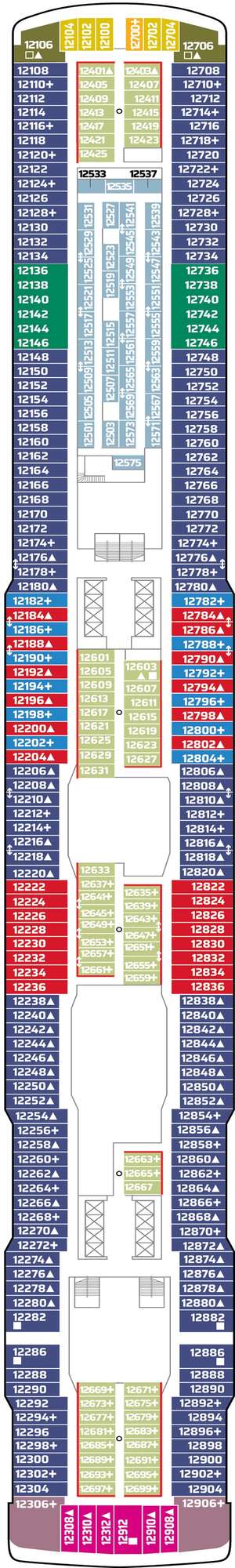 Deck plan for Norwegian Encore
