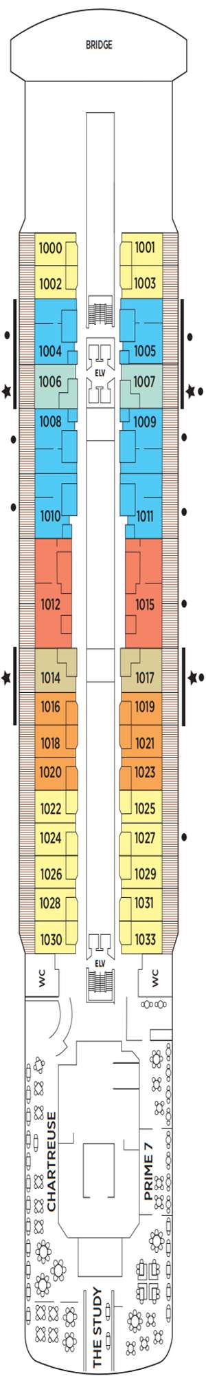 Deck plan for Regent Seven Seas Splendor