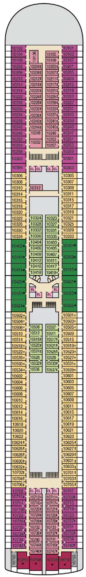 Deck plan for Carnival Adventure