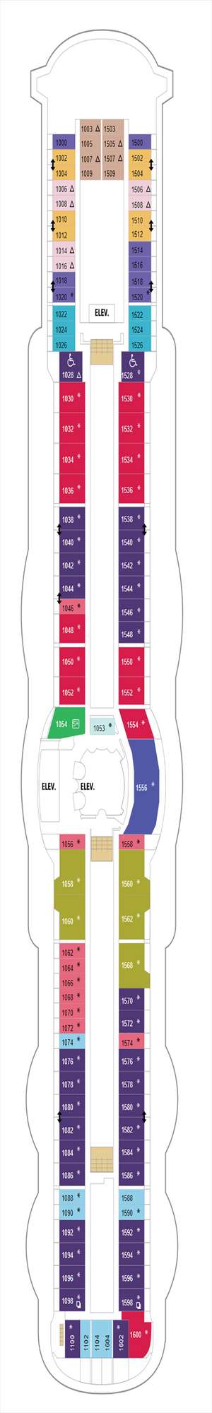 Deck plan for Jewel of the Seas