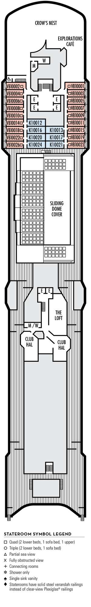 Deck plan for Oosterdam