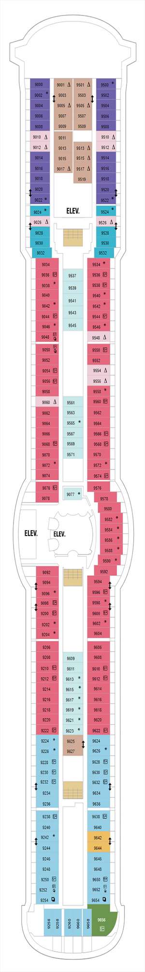 Deck plan for Serenade of the Seas