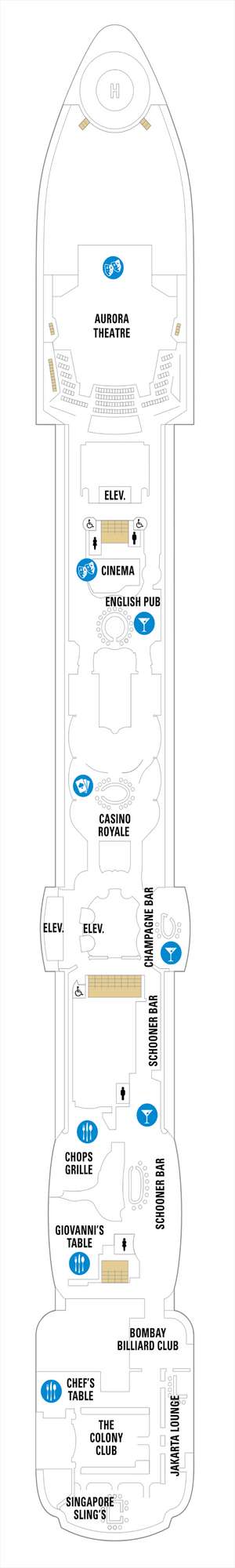 Deck plan for Radiance of the Seas