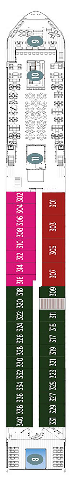 Deck plan for Emerald Sun