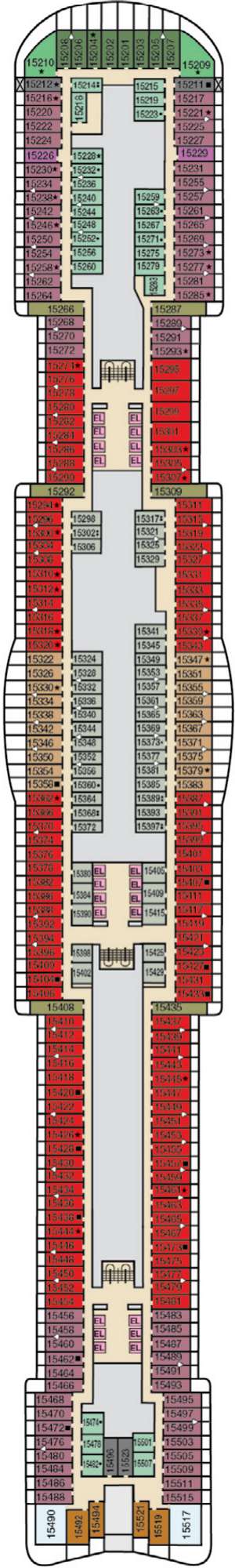Deck plan for Carnival Festivale