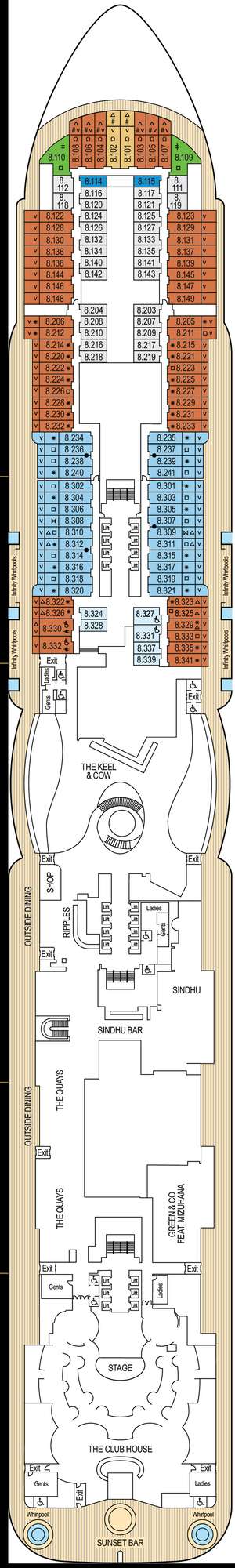 Deck plan for Arvia