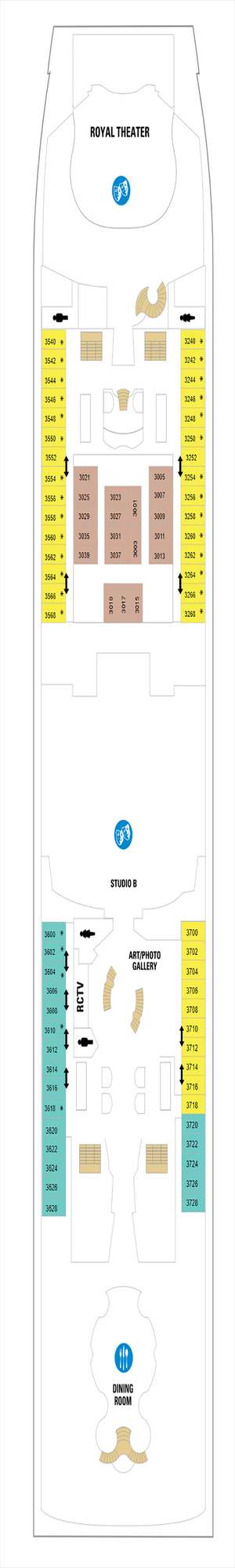 Deck plan for Mariner of the Seas