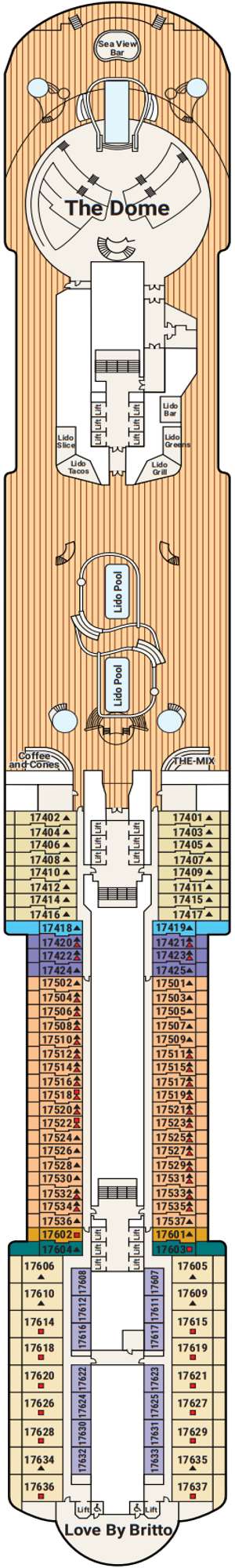 Deck plan for Sun Princess