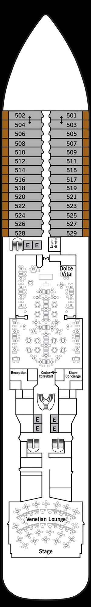 Deck plan for Silver Moon