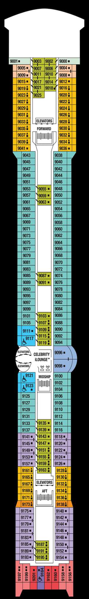 Deck plan for Celebrity Infinity