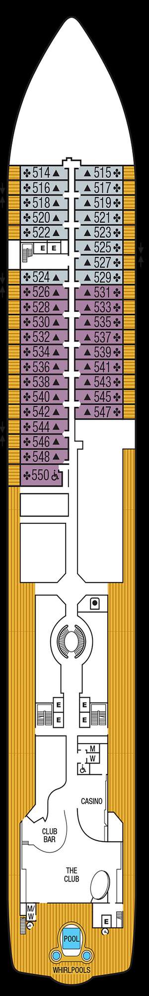 Deck plan for Seabourn Ovation