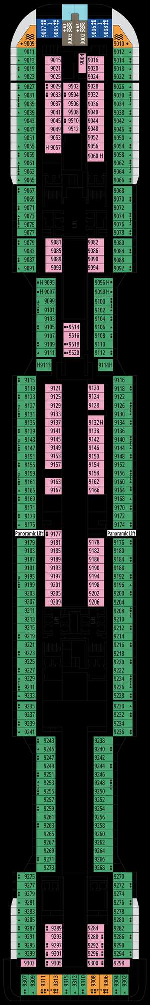 Deck plan for MSC Euribia