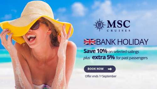 MSC bank holiday IG promotional banner