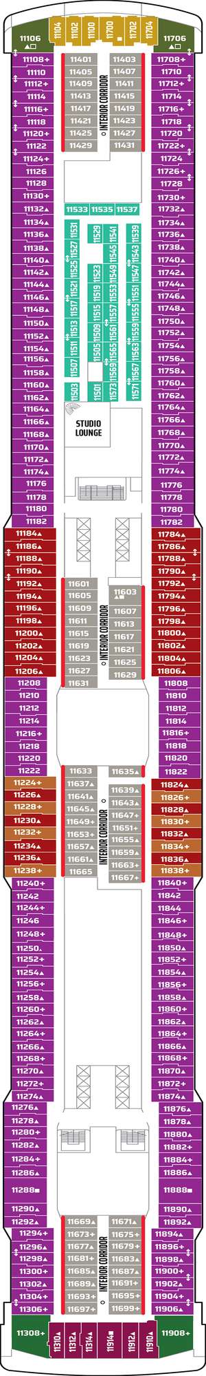 Deck plan for Norwegian Getaway