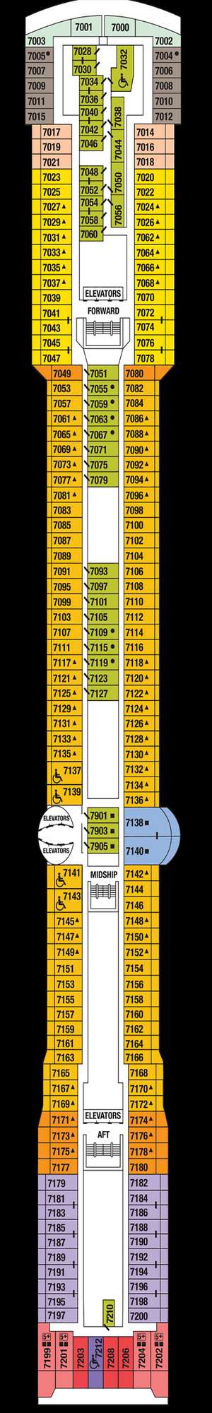 Deck plan for Celebrity Millennium