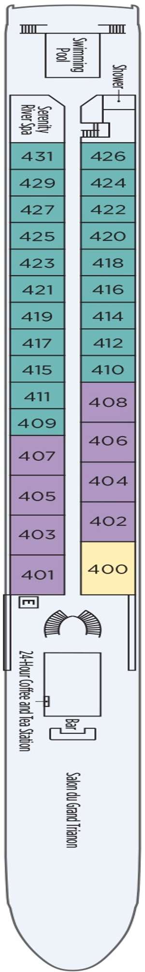 Deck plan for S.S. Antoinette
