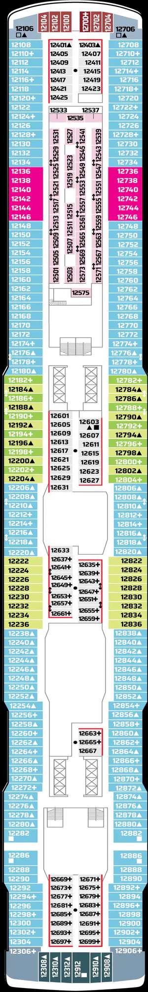 Deck plan for Norwegian Encore