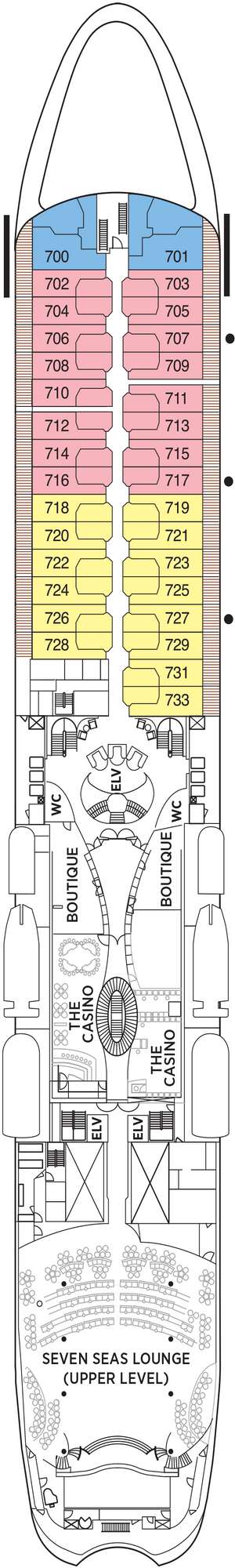 Deck plan for Regent Seven Seas Navigator