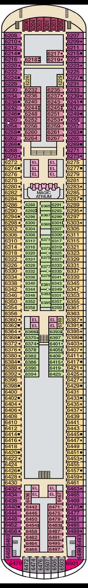 Deck plan for Carnival Magic