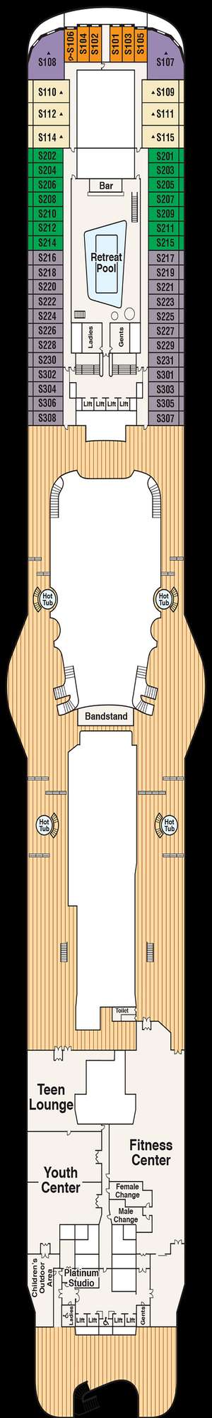 Deck plan for Discovery Princess