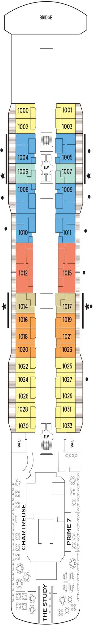 Deck plan for Regent Seven Seas Splendor