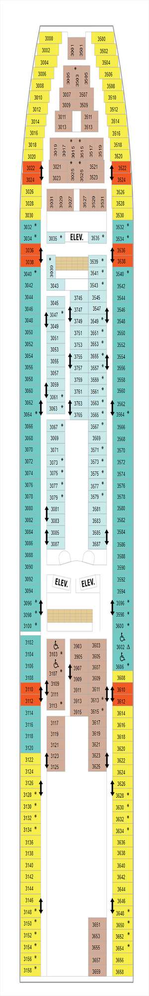 Deck plan for Grandeur of the Seas